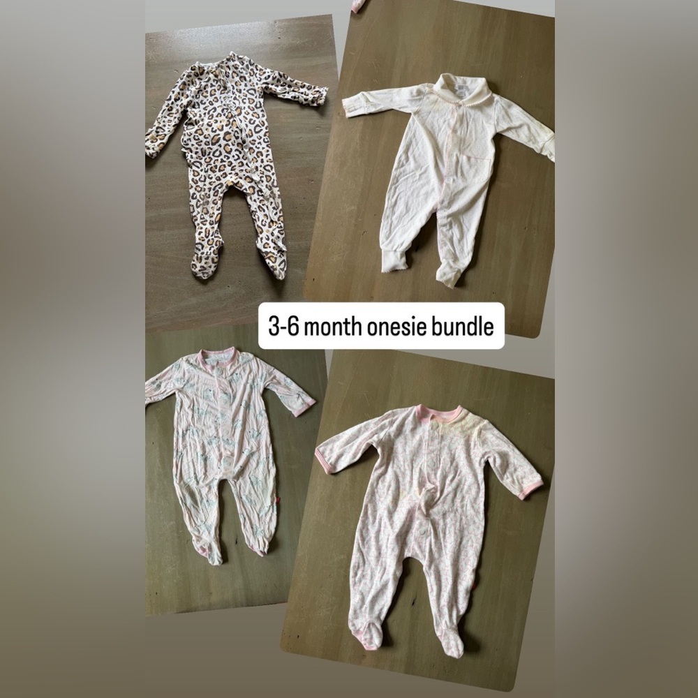 👶✨ Magnetic Me + Angel Dear + Kissy Kissy 4-Piece Onesie Bundle (3–6M) ✨👶